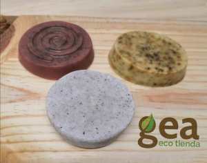 Foto: Gea Ecotienda. Shampoo sólido de Mirada Interior:&nbsp;cacao,&nbsp;lavanda,&nbsp;menta. Artesanal.