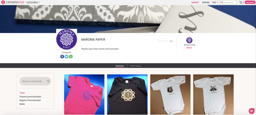 Foto: sitio web Canasta Rosa Maroma Paper